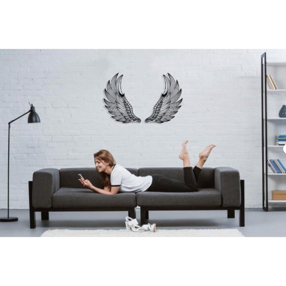 Metal Angel Wings 24x12" Metal Wall Art - new wrapped - Picture 3 of 5